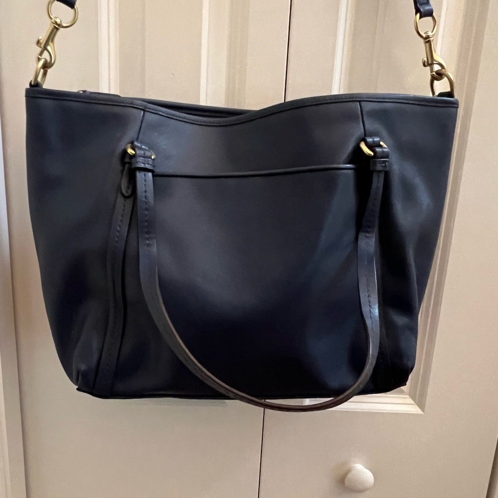 Coach Navy Blue Polyurethane Tote Bag - Picture 7 of 12